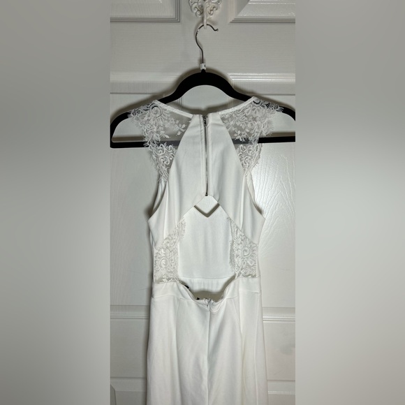 Lulus Love Your Heart Ivory White Lace Wide-Leg Jumpsuit Size XS NWOT - Picture 6 of 12